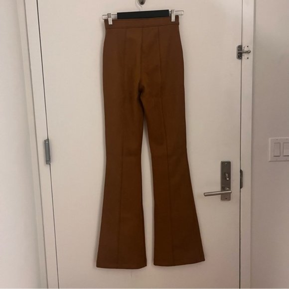Spanx Faux Suede Flared Pants in Color Rich Carmel - Picture 4 of 5